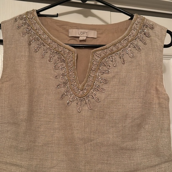 Tan Loft sleeveless dress - Picture 2 of 8